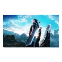 Final Fantasy Playmat Cloud Strife Sephiroth Zack Fair TCG CCG FF Card Game Mat - Image 1