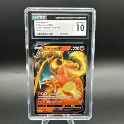 🔥🔥🔥 CGC 10 Gem Mint Charizard V 018/159 Crown Zenith Pokemon Card - Image 1