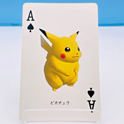 Pokemon Playing Card Pikachu Ace of Spades Vintage Yellow Version 1998 Japan - Image 1