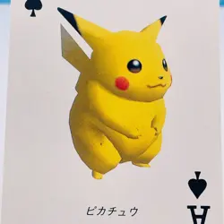 Pokemon Playing Card Pikachu Ace of Spades Vintage Yellow Version 1998 Japan - Image 2