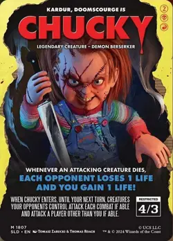 MTG - Chucky // Kardur, Doomscourge - SLD 1807 - Secret Lair Chucky - Mythic - Image 2