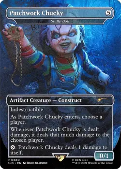 MTG - Patchwork Chucky - SLD 0880 - Secret Lair Chucky Rare Magic the Gathering - Image 1