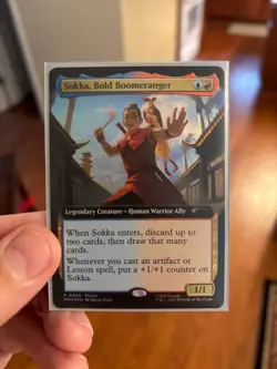 Sokka, Bold Boomeranger Foil, MTG MagicCon Atlanta Promo Avatar Last Airbender - Image 1