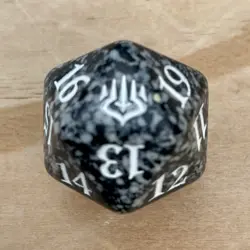 MTG Black Spindown Dice Life Counter X 1 - War of the Spark Fantasy Game - Image 1