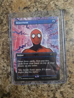 MTG Spider-Man BRAINSTORM SECRET LAIR DROP 7019 NONFOIL IN HAND - Image 1