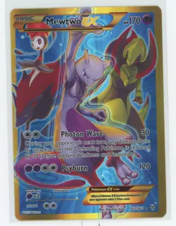 Pokemon Mewtwo EX 163/162 XY BREAKthrough Full Art Secret Holo Rare LP - Image 1
