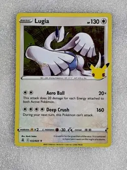 Lugia 022/025 NM/M SWSH Celebrations 25th Anniversary Holo Rare Pokemon TCG - Image 1