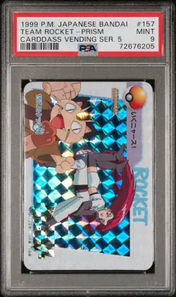 Pokemon Bandai Carddass Series 5 PRISM HOLO Team Rocket #157 PSA 9 MINT - Image 1