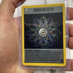 Rainbow Energy 17/82 Team Rocket Holo Special Energy Pokemon TCG LP WOTC - SWIRL - Image 2