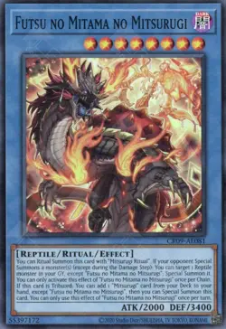 Yugioh Asian-English Futsu no Mitama no Mitsurugi CR09-AE081 Super Rare - Image 1