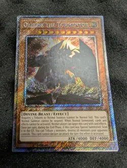 YUGIOH OBELISK THE TORMENTOR RA03-EN230 PLATINUM RARE 1ST ED NM ALT ART - Image 1