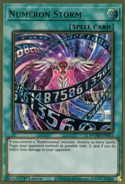 MGED-EN051 Numeron Storm 1st Edition Premium Gold Rare Near Mint YuGiOh TCG - Image 1