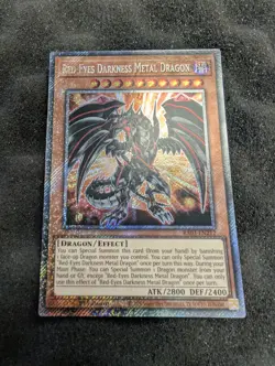 Red-Eyes Darkness Metal Dragon Yugioh RA03-EN212 Platinum Secret Rare PSR NM - Image 1