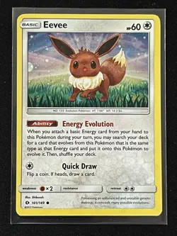 Pokemon TCG Sun & Moon Eevee Cosmos Holo Promo Card 101/149 - Image 1