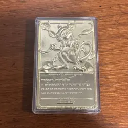 Vintage 23K Pokemon Mewtwo Gold Plated Trading Card Pokeball Limited Edition! - Image 5