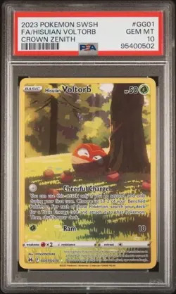 PSA 10 Hisuian Voltorb GG01/GG70 Galarian Gallery Crown Zenith Pokemon Card - Image 1