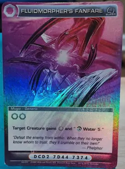 Chaotic 165/222 Fluidmorpher's Fanfare Super Rare Holo Foil Mugic Card - Image 1