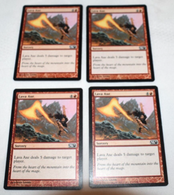 Magic card: 4x Lava Axe, Red Common Sorcery, Magic 2011 - Image 1