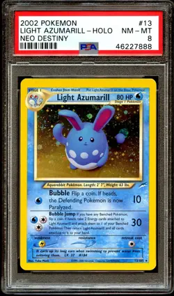 PSA 8 NM-MINT Light Azumarill 13/105 HOLO RARE Neo Destiny Pokemon Card 888 - Image 2