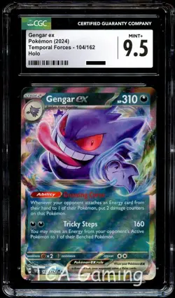 CGC 9.5 MINT+ Gengar EX 104/162 HOLO RARE Temporal Forces Pokemon Card - Image 1