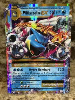 Pokemon TCG Mega-Blastoise EX XY Evolutions Holo Rare Card 22/108 NM Condition - Image 1