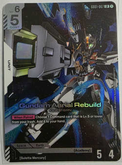 Gundam Aerial Rebuild GD01-067 LR Gundam Card Game Newtype Rising English NM/M - Image 1