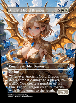 Ancient Gold Dragon - MTG Anime Custom - Playtest - Image 1