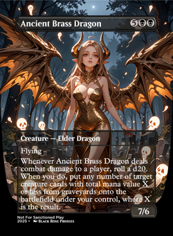 Ancient Brass Dragon - MTG Anime Custom - Playtest - Image 1