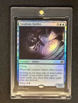 QUANTUM RIDDLER FOIL EOE EDGE OF ETERNITIES MTG MAGIC BLUE MYTHIC RARE NM MINT - Image 1