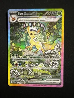 2025 Pokemon Scarlet and Violet Prismatic Evolutions #144 Leafeon ex SIR - Image 1