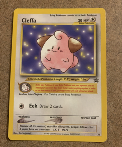 2001 CLEFFA BLACK STAR PROMO #31 POKEMON TCG NM - Image 1