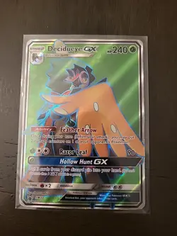 Pokemon Sun & Moon Decidueye GX Full Art Black Star Promo READ DMG Damaged - Image 1