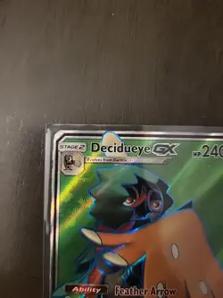 Pokemon Sun & Moon Decidueye GX Full Art Black Star Promo READ DMG Damaged - Image 4