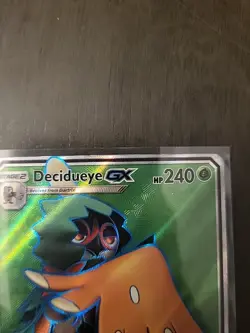 Pokemon Sun & Moon Decidueye GX Full Art Black Star Promo READ DMG Damaged - Image 5