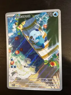 Pokemon TCG Oshawott 105/086 SV11W: White Flare Illustration Rare Holo NM - Image 2