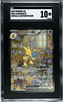 Pokemon Alakazam ex SGC 10 GEM MINT 201 Scarlet & Violet 151 Holo PSA TAG CGC - Image 1