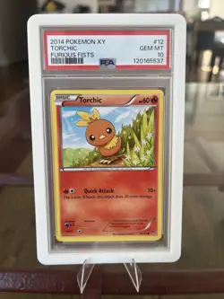 Torchic #12 PSA 10 (pop 4!) Furious Fists 2014 Non-holo Pokemon TCG - Image 1