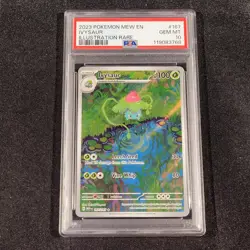 Ivysaur - 167/165 - Pokemon 151 - Illustration Rare - Holo - PSA GEM MINT 10 - Image 1