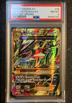 Pokemon M Rayquaza EX #98 XY Ancient Origins 2015 PSA 8 NM-MT Ultra Rare - Image 1
