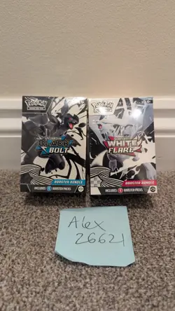 Pokemon TCG Black Bolt and White Flare Booster Bundle Set New & Sealed In Hand - Image 1