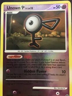 Pokemon - Unown - 56/106 Great Encounters - 2008 Reverse Holo - MP - Image 3