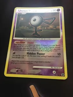 Pokemon - Unown - 56/106 Great Encounters - 2008 Reverse Holo - MP - Image 4