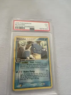 Pokemon TCG Blastoise EX Crystal Guardians 14/100 Regular Rare PSA 3 - Image 1