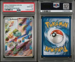 2024 Pokemon Scarlet & Violet Stellar Crown Bulbasaur #143/142 PSA 10 - Image 3