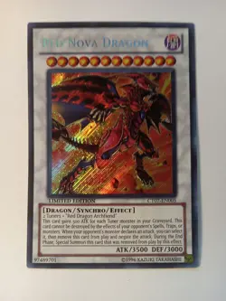 Yugioh Red Nova Dragon CT07-EN005 Secret Rare Limited NM Free Ship! - Image 1