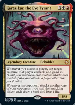 Karazikar, the Eye Tyrant -Foil Near Mint MTG Commander 2021 Forgotten Realms - Image 1