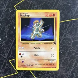 Pokemon MACHOP Card TEAM ROCKET Set 59/82 Non-Holo Common D17 - Image 1