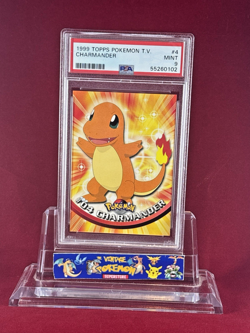 1999 Pokemon T.V. Topps CHARMANDER #4 Card PSA 9 - Image 1