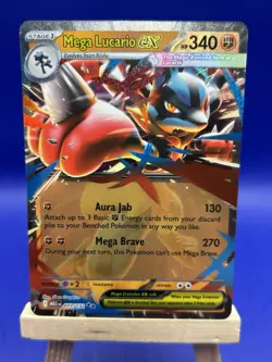 Pokemon TCG Mega Lucario ex 077/132 2025 Mega Evolution Double Rare Card - NM - Image 1