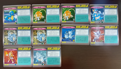 Set of 10 Tomy Pokemon Scratch Card 1997 Squirtle Haunter Nidoqueen Rhydon - Image 1